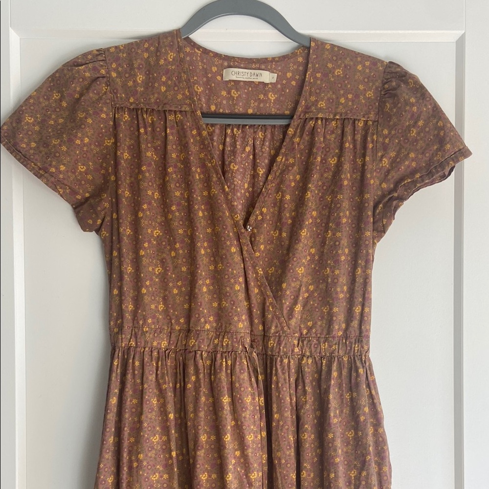 Christy Dawn Brown Floral Dress